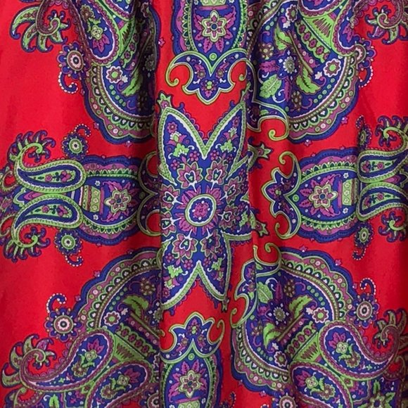 Womens Size 4 Tibi Red Pure Silk Multicolor Sleeveless Mini Dress - Picture 4 of 4